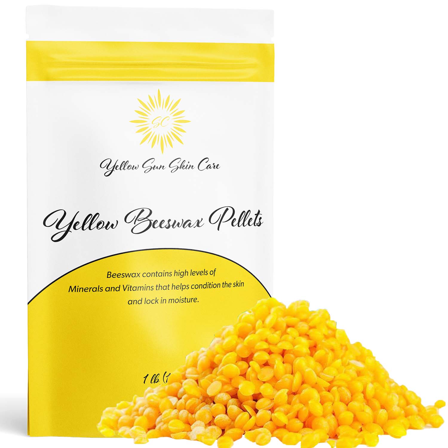 Beeswax Pellets 1 lb Organic Yellow Pure Natural Cosmetic Grade Bees Wax Triple